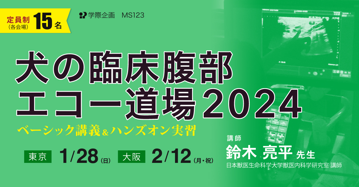 MS123 犬の臨床腹部エコー道場 2024 | 学際企画