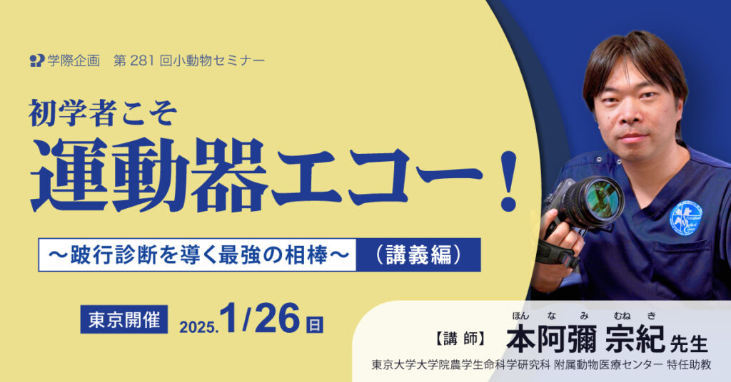 初学者こそ運動器エコー！ 〜跛行診断を導く最強の相棒〜（講義編）